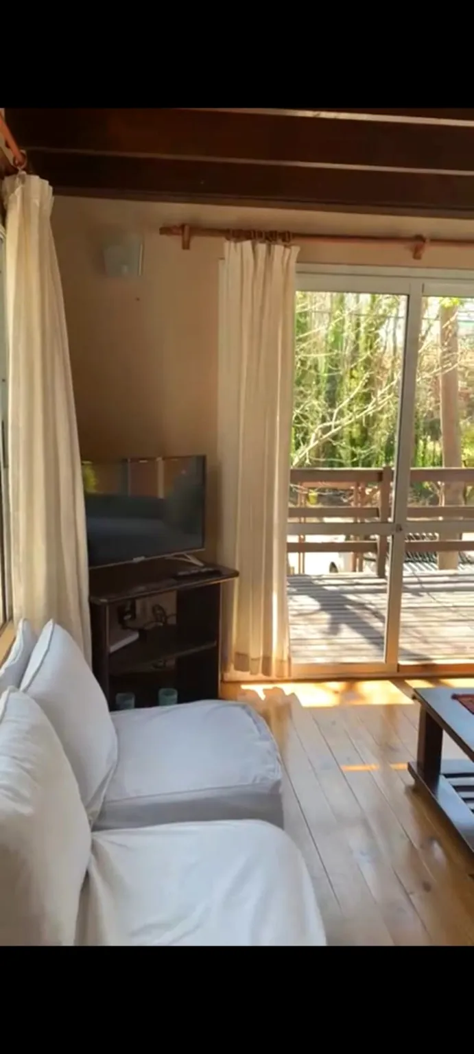 Chalet Guaymallén - living con balcón